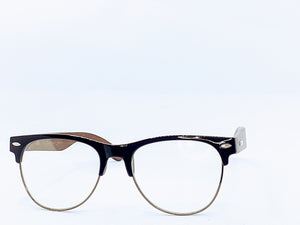 "Woody Horns" glasses (Black/Dark Brown wood)(for Men &women)