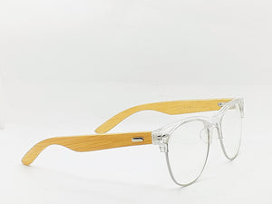 Woody Horns glasses (Clear/Sand Brown)(for Men &women)