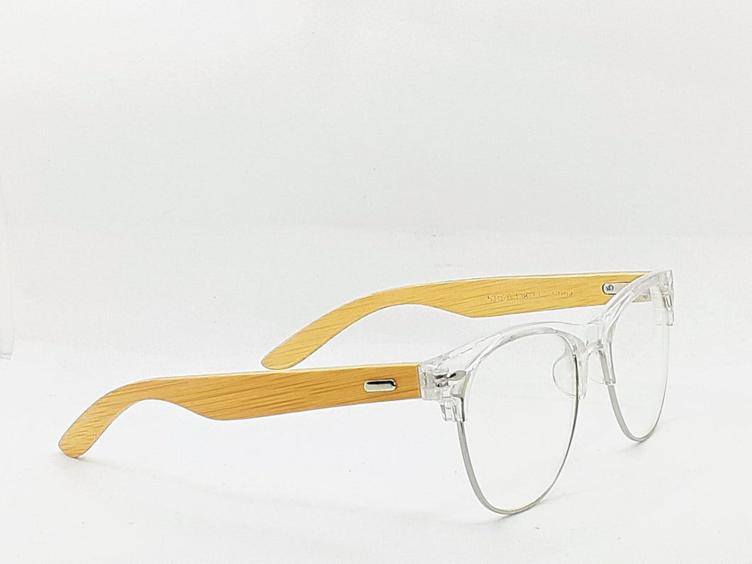 Woody Horns glasses (Clear/Sand Brown)(for Men &women)