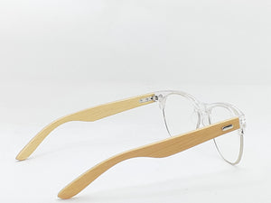 Woody Horns glasses (Clear/Sand Brown)(for Men &women)