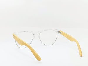 Woody Horns glasses (Clear/Sand Brown)(for Men &women)