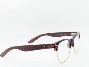 Woody Horns glasses (Leopard/Brown wood)(for Men &women)