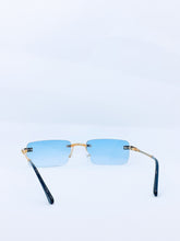 Load image into Gallery viewer, &quot;HITTIN&quot; (Blue tented/Gold) Sunglasses (for Men &amp;women)
