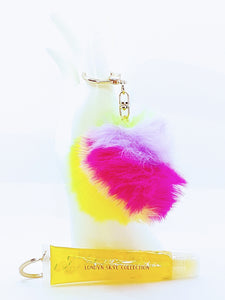 "Lemonade Rainbow" Lipgloss & Keychains