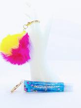 Load image into Gallery viewer, &quot;Blueberry Rainbow Punch&quot; with glitter Lipgloss/Keychains
