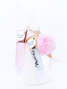 "Mermaid Party" with two Lipglosses/ one Keychains