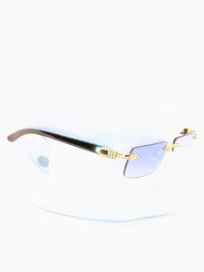 "Saucey" Blue lens Gold/Black arms (Men &women)