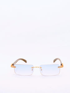 "Saucey" Blue lens Gold/Black arms (Men &women)