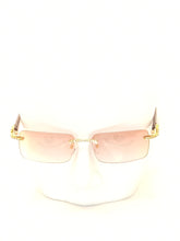 Load image into Gallery viewer, &quot;Saucey&quot; Peach/Tan lens Gold/ Black arms (Men &amp;women)
