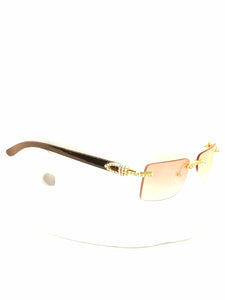 "Saucey" Peach/Tan lens Gold/ Black arms (Men &women)