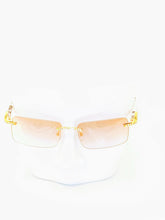 Load image into Gallery viewer, &quot;Levels&quot; Peach/ Tan lens Gold/ Black Marble arms
