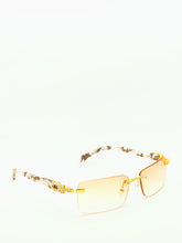 Load image into Gallery viewer, &quot;Levels&quot; Peach/ Tan lens Gold/ Black Marble arms
