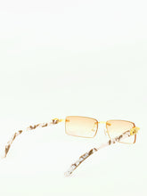 Load image into Gallery viewer, &quot;Levels&quot; Peach/ Tan lens Gold/ Black Marble arms
