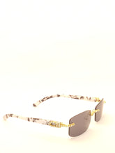 Load image into Gallery viewer, &quot;Levels&quot; Smoke Black Lens Gold/Black Marble arms (Men &amp;women)
