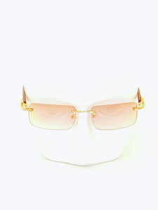 "Saucey" Peach/Tan Gold/Brown wood (Men &women)