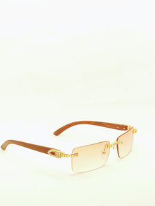 "Saucey" Peach/Tan Gold/Brown wood (Men &women)