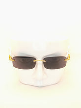 Load image into Gallery viewer, &quot;Creme&quot; Black lens Gold/Cream Sand Marble (Men &amp;women)
