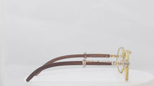 Load and play video in Gallery viewer, &quot;Old School&quot; 90&#39;s &quot;Bridge Nose&quot; (Bust Down)(Gold/Brown)
