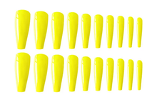 Load image into Gallery viewer, European Style Press on Nails &quot;Canary Yellow&quot; Long&quot;
