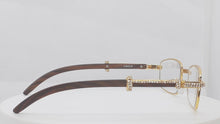Load and play video in Gallery viewer, &quot;Sophisticated&quot; Gold Rim /Brown wood (for Men &amp;women)
