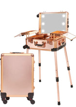 Load image into Gallery viewer, Aluminum &quot;Vanity Case &quot; Rose Gold with Bluetooth Speakers
