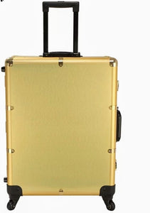 "Vanity Cases "without  legs with wheels "Gold"