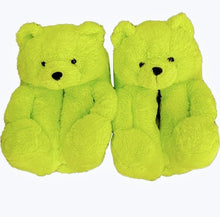 Load image into Gallery viewer, &quot;Plush Teddy Bear&quot; Shoes (Lime Green)(One Size fit All)

