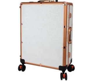 "Vanity Cases" White & Rose Gold with Legs and Bluetooth Speakers